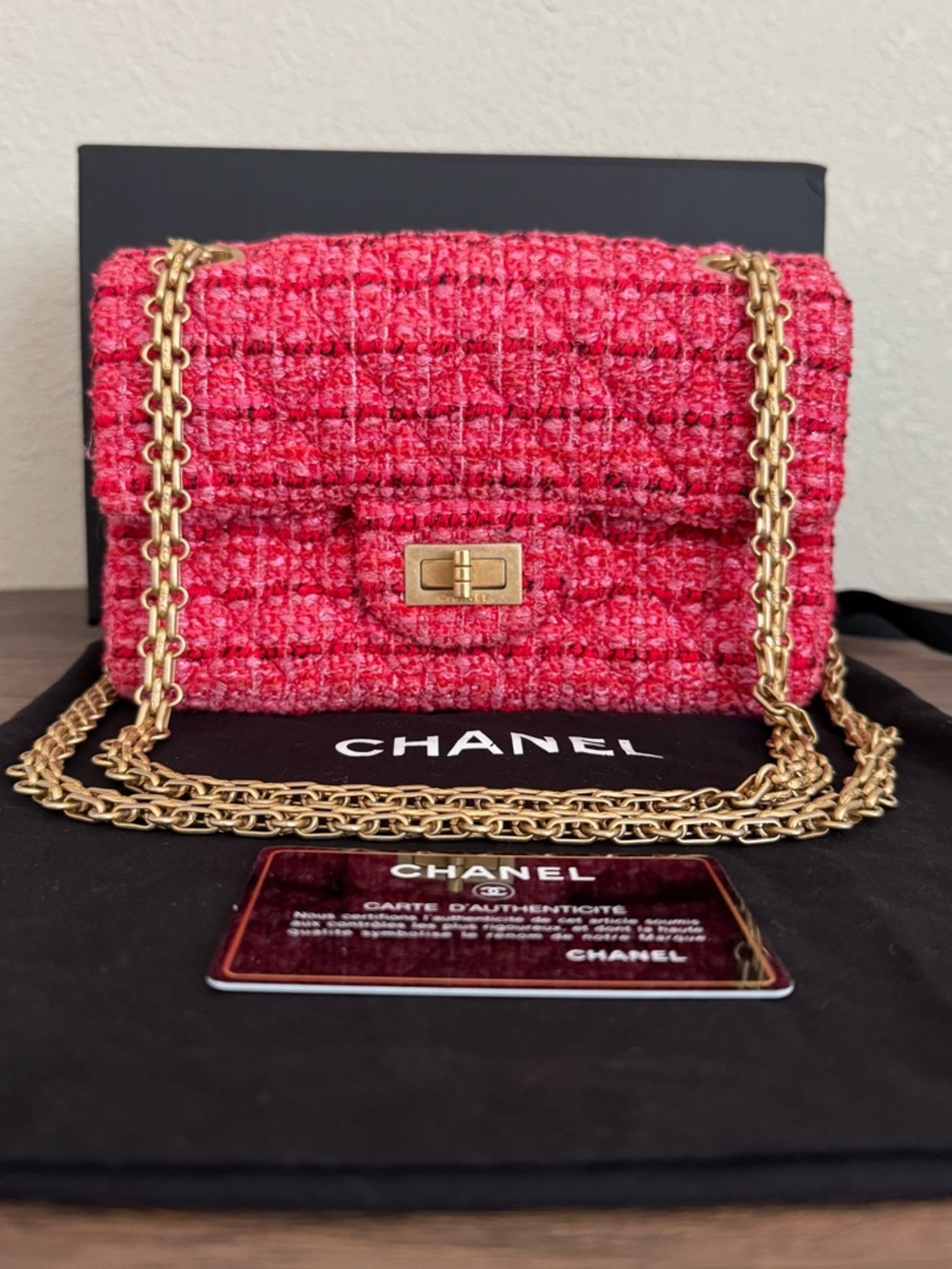 CHANEL  2.55 Reissue Multicolor Tweed Mini Chain Bag - Picture 2 of 10